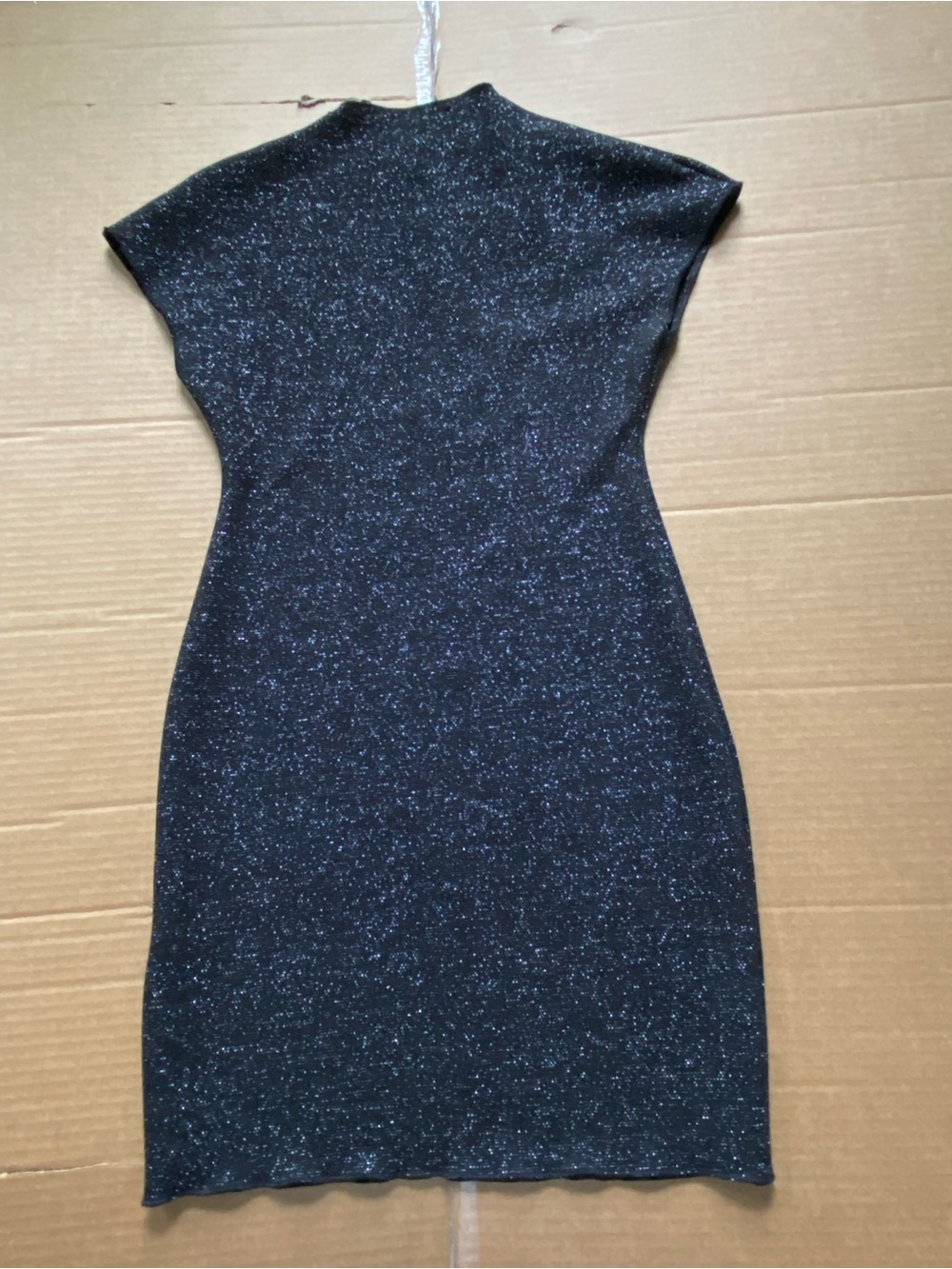 Zara Black Metallic Knit Mini Dress - Picture 4 of 7